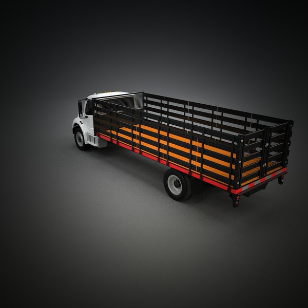 3d freightliner m2 model - Freightliner M2 Stake Bed by QLEE