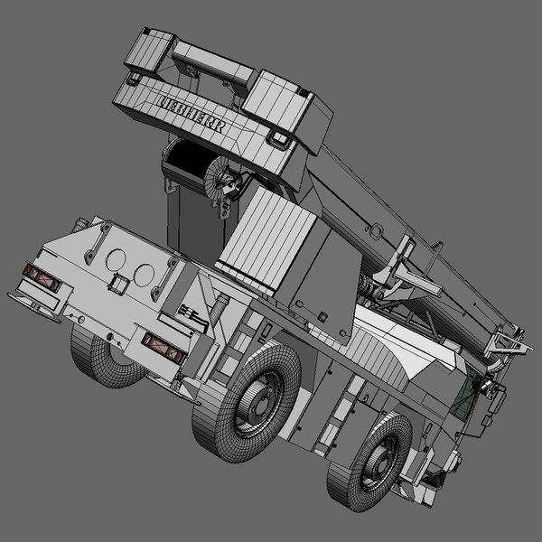 liebherr mobile crane ltm 3d max - Mobile Crane LTM 1040 by ArqArt3D