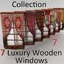 window wood curtain 3d model