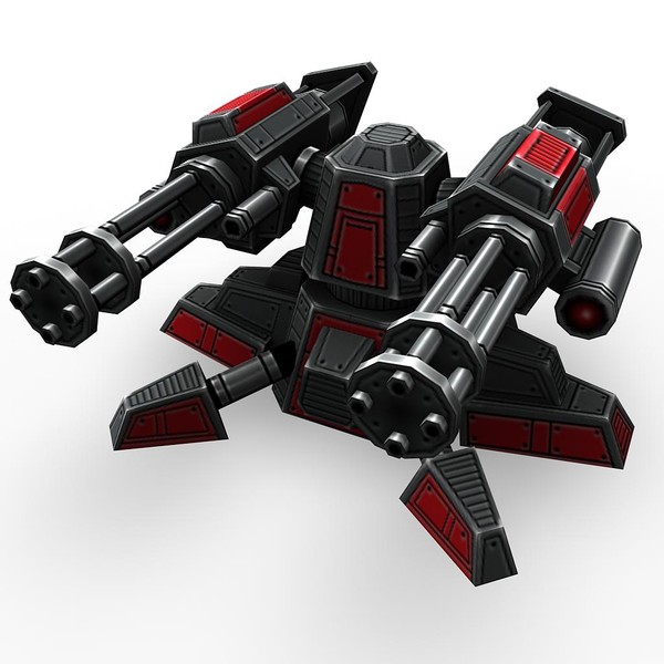 mini guns rocket launchers 3d max - 4miniguns_4turrets_3rocketlaunchers.rar by Angryfly