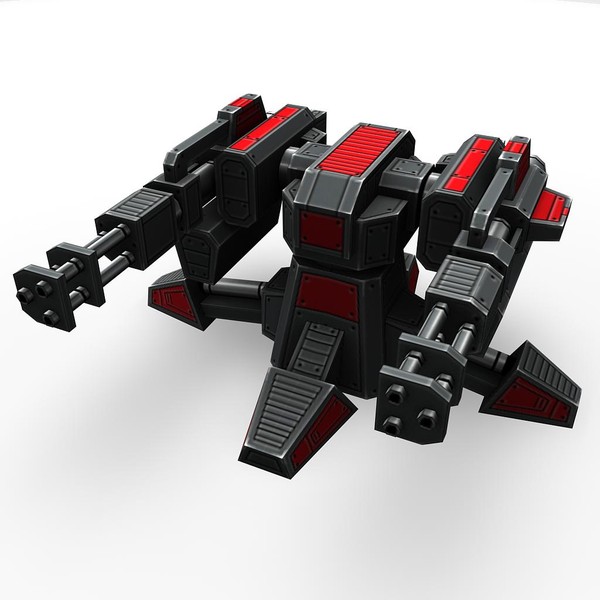 mini guns rocket launchers 3d max - 4miniguns_4turrets_3rocketlaunchers.rar by Angryfly