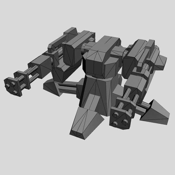 mini guns rocket launchers 3d max - 4miniguns_4turrets_3rocketlaunchers.rar by Angryfly