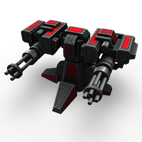 mini guns rocket launchers 3d max - 4miniguns_4turrets_3rocketlaunchers.rar by Angryfly
