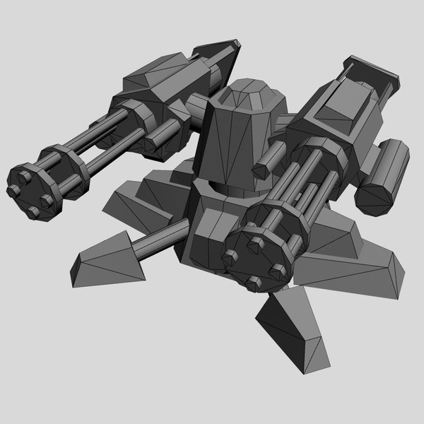 mini guns rocket launchers 3d max - 4miniguns_4turrets_3rocketlaunchers.rar by Angryfly