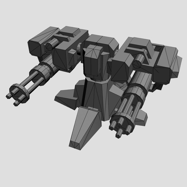 mini guns rocket launchers 3d max - 4miniguns_4turrets_3rocketlaunchers.rar by Angryfly