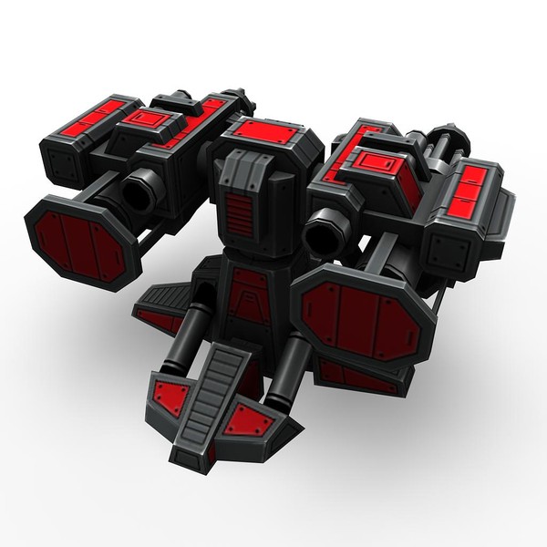 mini guns rocket launchers 3d max - 4miniguns_4turrets_3rocketlaunchers.rar by Angryfly