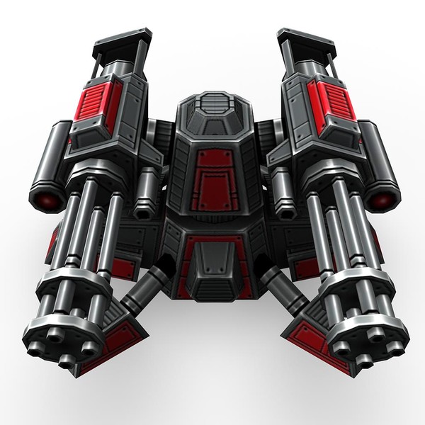mini guns rocket launchers 3d max - 4miniguns_4turrets_3rocketlaunchers.rar by Angryfly