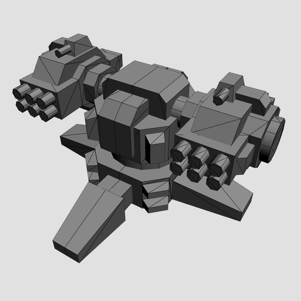 mini guns rocket launchers 3d max - 4miniguns_4turrets_3rocketlaunchers.rar by Angryfly