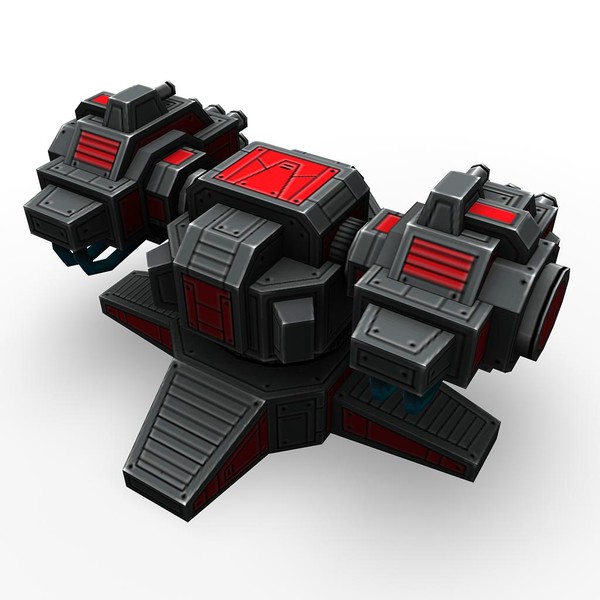 mini guns rocket launchers 3d max - 4miniguns_4turrets_3rocketlaunchers.rar by Angryfly