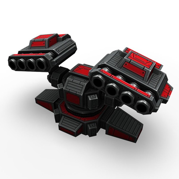 mini guns rocket launchers 3d max - 4miniguns_4turrets_3rocketlaunchers.rar by Angryfly