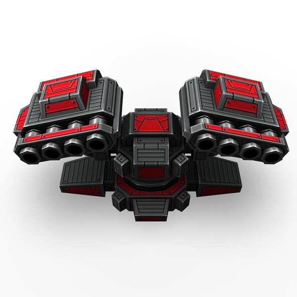 mini guns rocket launchers 3d max - 4miniguns_4turrets_3rocketlaunchers.rar by Angryfly