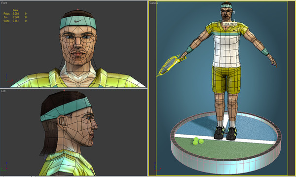 tennis player 3d model - Tennis Player by alzarac