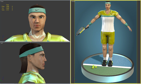 tennis player 3d model - Tennis Player by alzarac