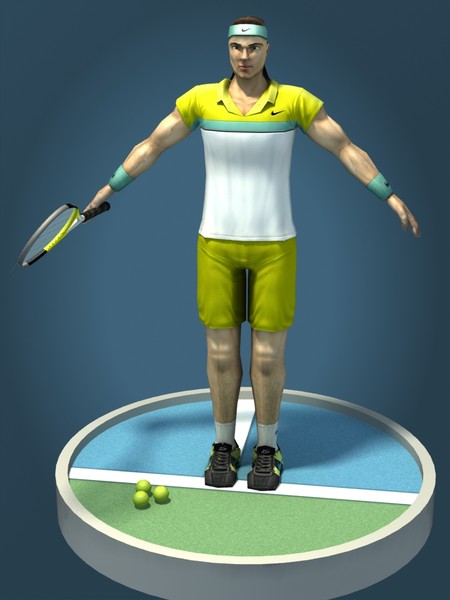 tennis player 3d model - Tennis Player by alzarac