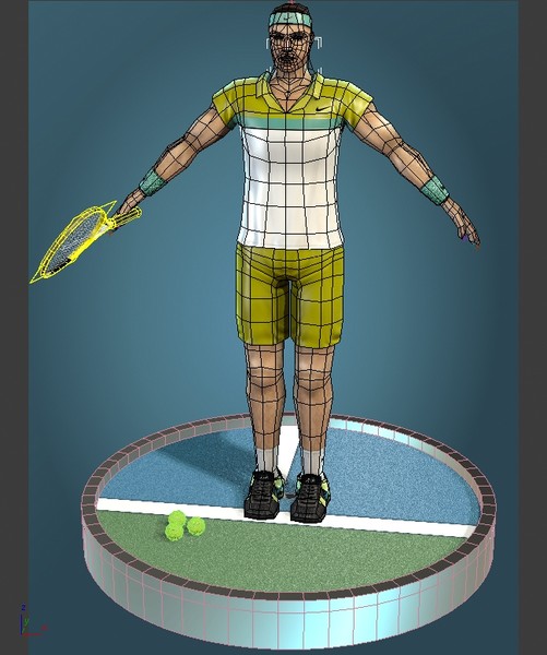 tennis player 3d model - Tennis Player by alzarac
