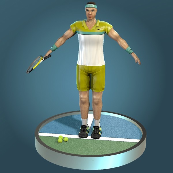 tennis player 3d model - Tennis Player by alzarac