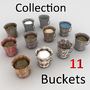 bucket fillings mud 3d model