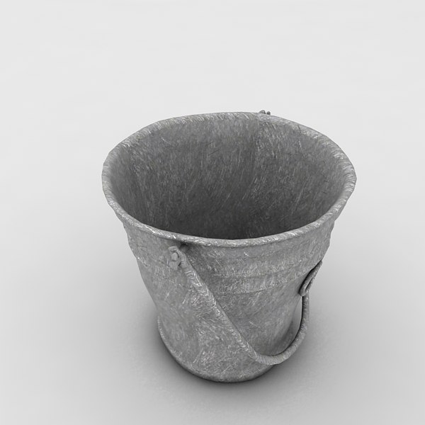 bucket fillings mud 3d model - metal bucket textured... by Litarvan