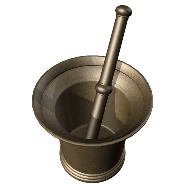 mortar 3ds - Brass Mortar... by mostlysquare
