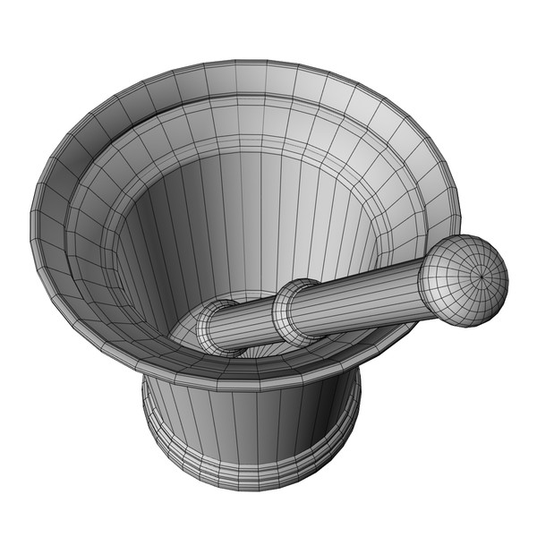 mortar 3ds - Brass Mortar... by mostlysquare