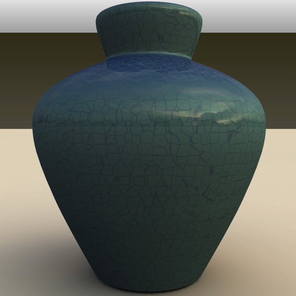 vase turquoise 3ds - turquoise vase by MP Design