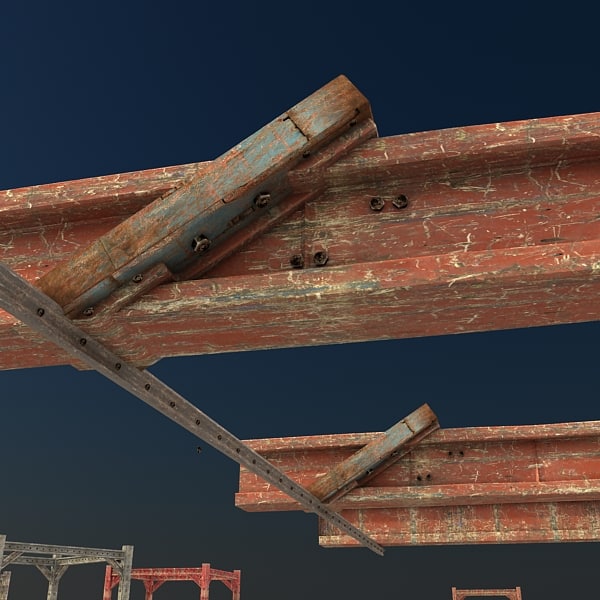 3ds metal girder - metal girder textured by Litarvan