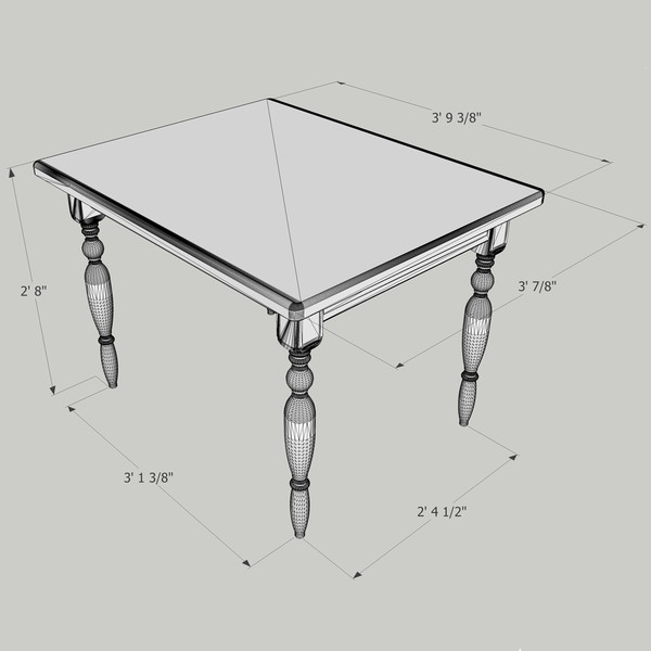 3d country kitchen table model - Yellow Country Kitchen by chaosfractal