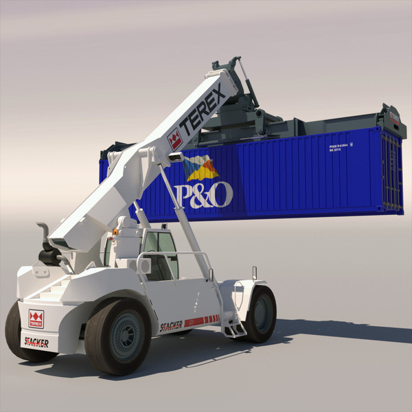 superstacker terex tfc 45 3d model - Super stacker TEREX TFC 45 by ArqArt3D
