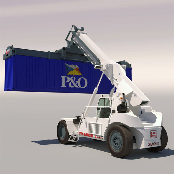 superstacker terex tfc 45 3d model - Super stacker TEREX TFC 45 by ArqArt3D
