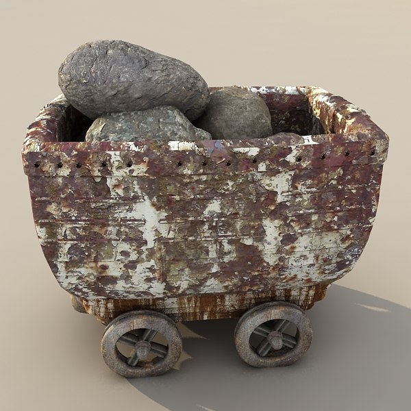 3d metal carts model - mine cart textured... by Litarvan