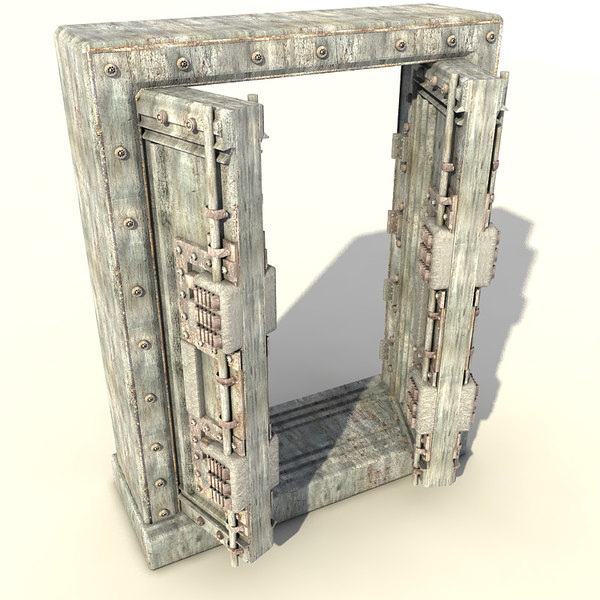metal door 3d max - metal door 4... by Litarvan
