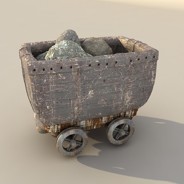 3d metal carts model - mine cart textured... by Litarvan