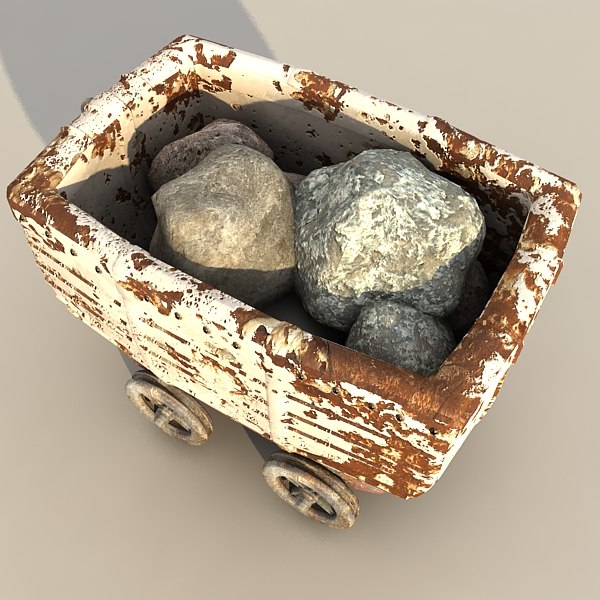 3d metal carts model - mine cart textured... by Litarvan