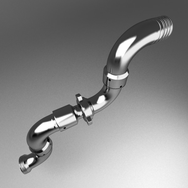 3d model swivel joint flowline - Swivel Flowline Joint by emma j
