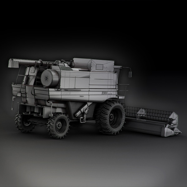 case 2388 3d model - Case 2388 Combine Harvester by RTEwork