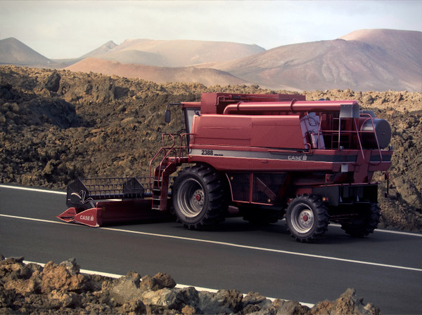 case 2388 3d model - Case 2388 Combine Harvester by RTEwork