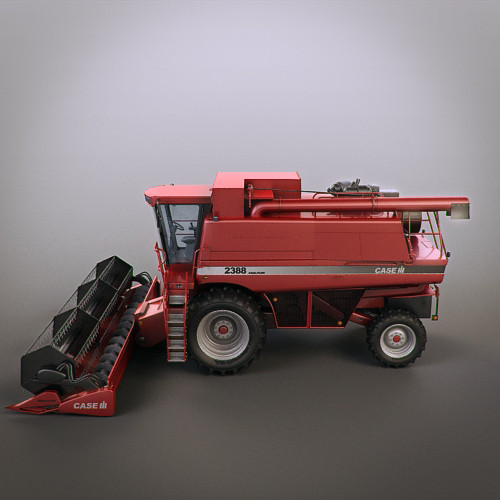 case 2388 3d model - Case 2388 Combine Harvester by RTEwork