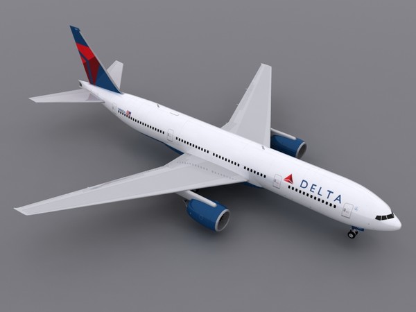 3d aircraft delta model - 777-200 - Delta by foxxhound