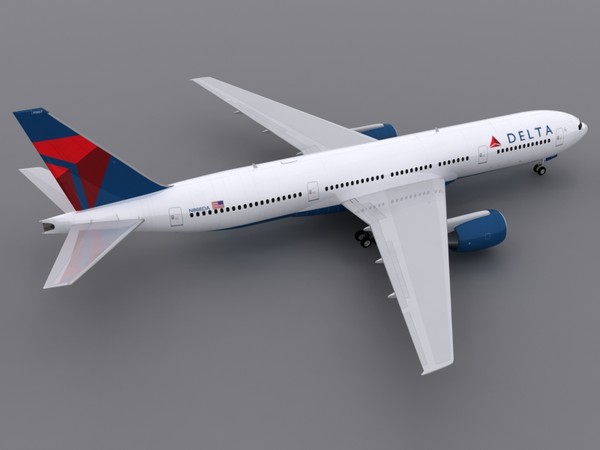 3d aircraft delta model - 777-200 - Delta by foxxhound