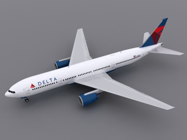 3d aircraft delta model - 777-200 - Delta by foxxhound