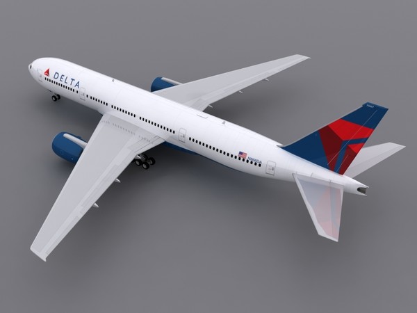 3d aircraft delta model - 777-200 - Delta by foxxhound