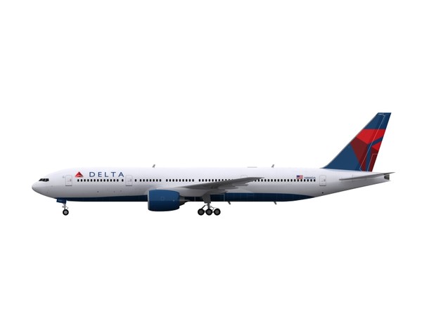 3d aircraft delta model - 777-200 - Delta by foxxhound