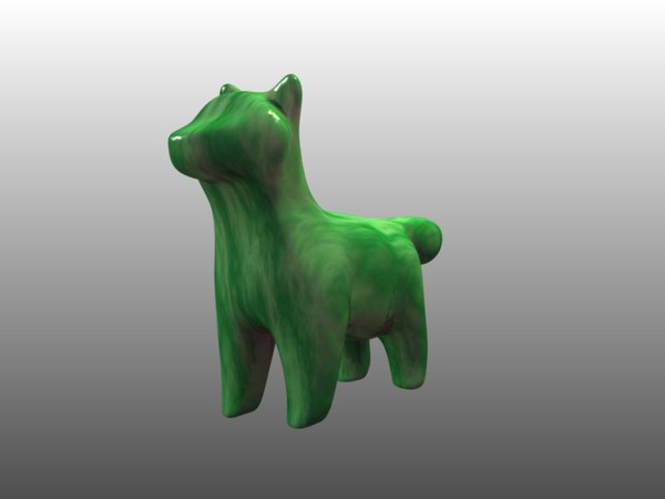 3d model jade canine - Jade Canine Figurine by Savanna Williams