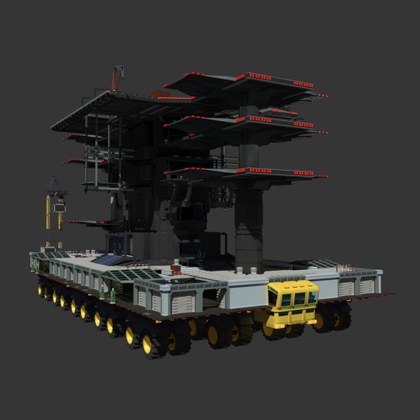 mobile landing place mlp-13 3d model - MLP-13 (Mobile Landing Place) by Tschirner