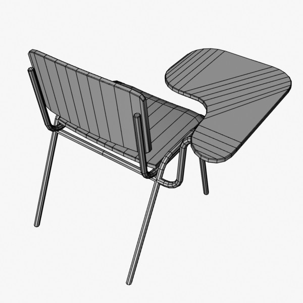 3d model student chair - Student Chair by mostlysquare