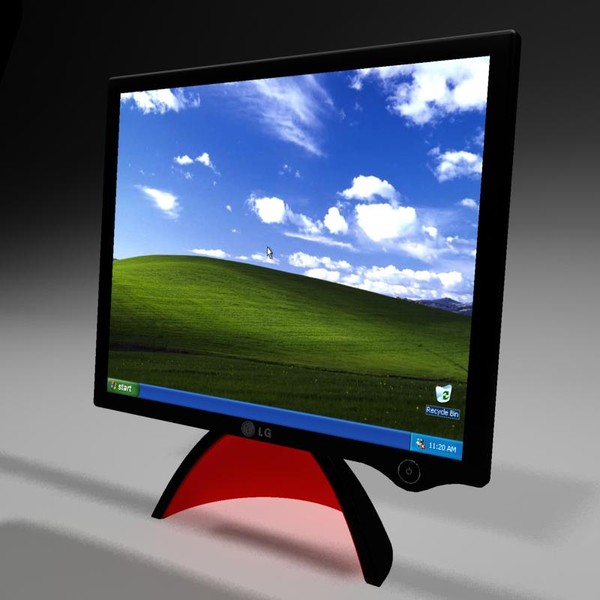asus lcd monitor 3d max - Computer 3d model Red by PROmax_