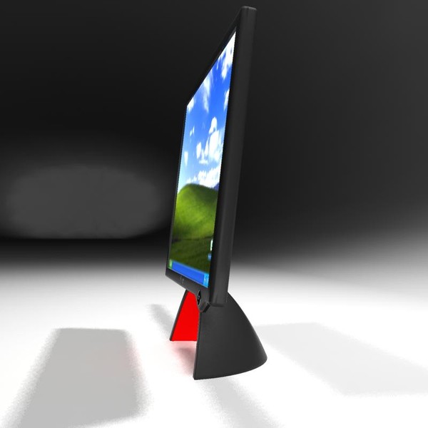 asus lcd monitor 3d max - Computer 3d model Red by PROmax_
