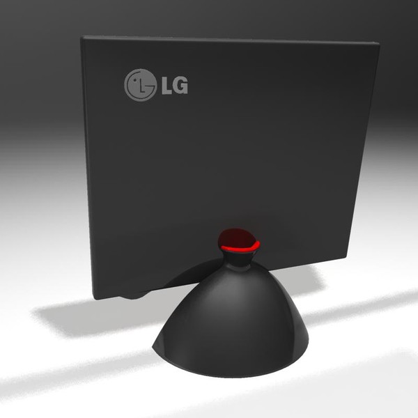 asus lcd monitor 3d max - Computer 3d model Red by PROmax_