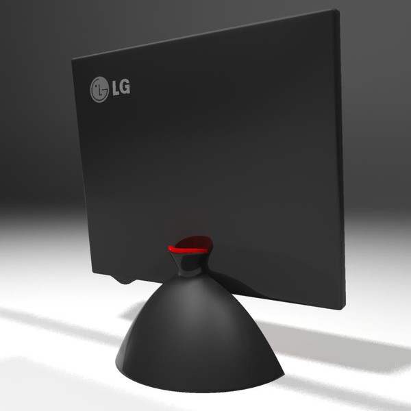 asus lcd monitor 3d max - Computer 3d model Red by PROmax_