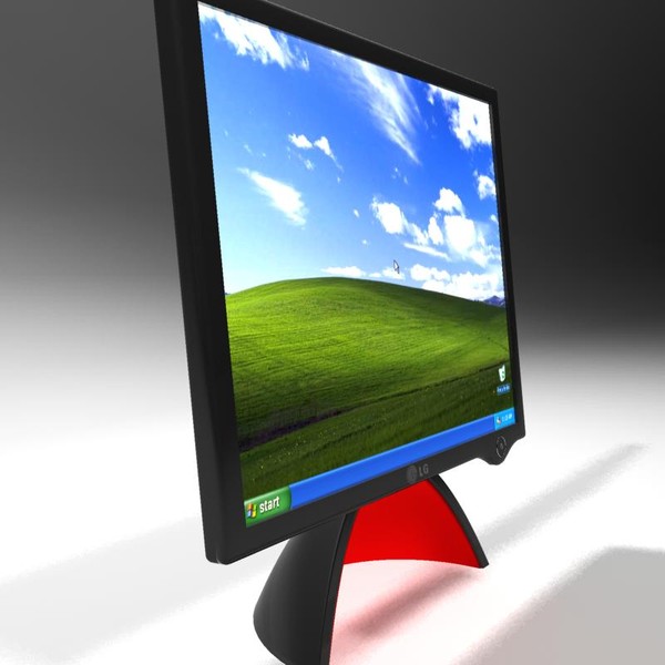 asus lcd monitor 3d max - Computer 3d model Red by PROmax_